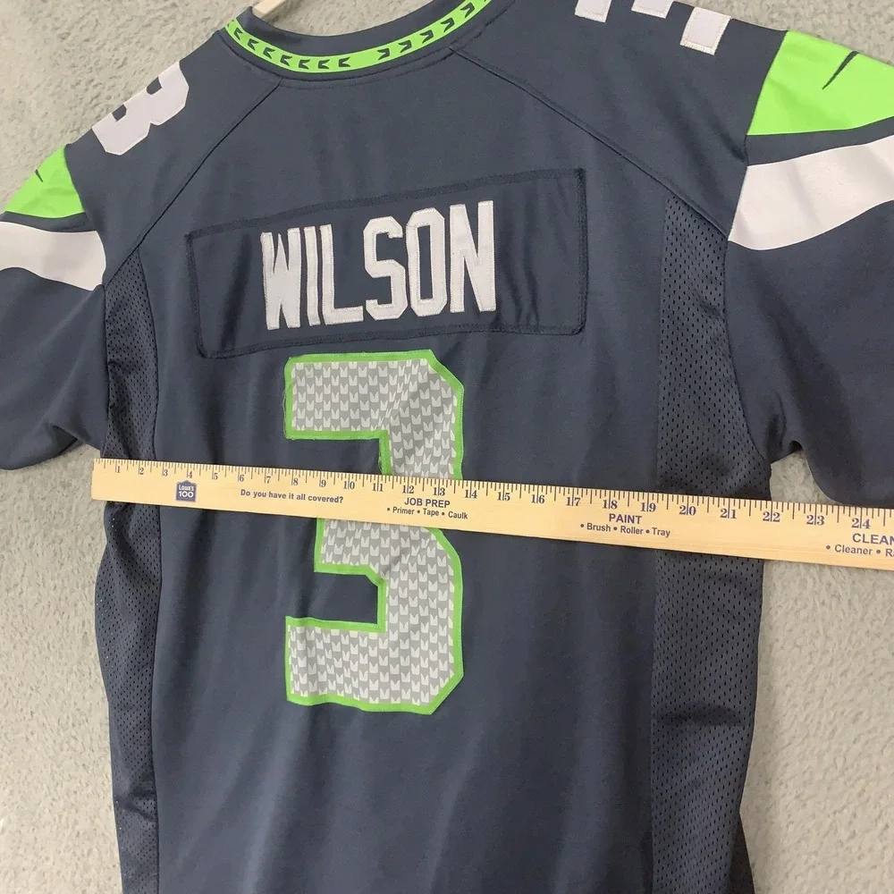 Seattle Seahawks Jersey Mens Large Blue NFL Football Russell Wilson Nike